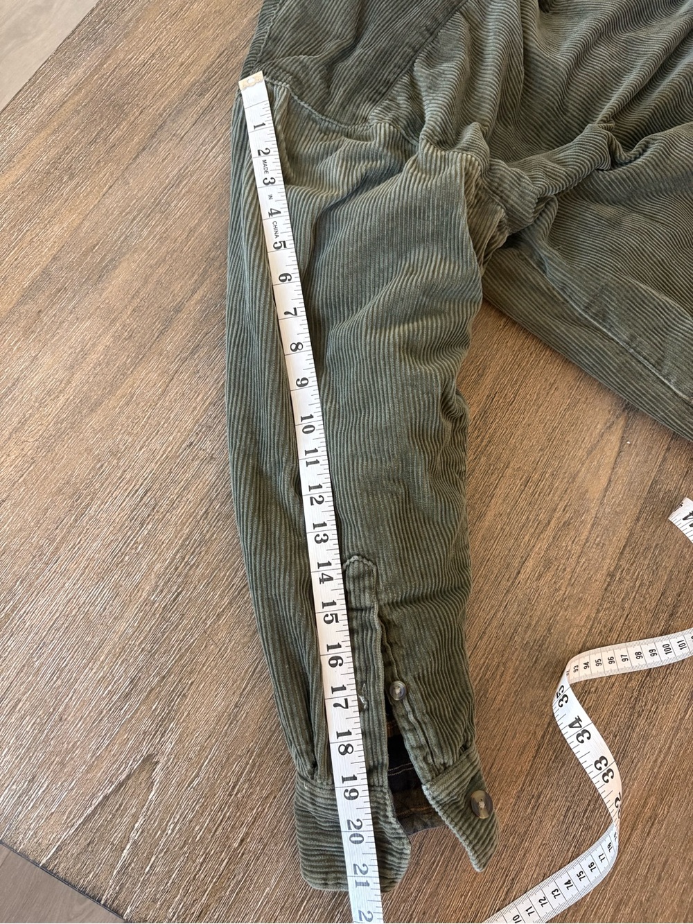 Britches Olive Corduroy Plaid Lined Workwear Shacket - Picture 9 of 11